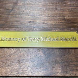 Personalised Brass Nameplate, Profession Name Door Sign, Personal Office Sign, Ornamented Door Sign