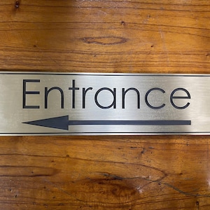 Personalised Brass Nameplate, Profession Name Door Sign, Personal Office Sign, Ornamented Door Sign