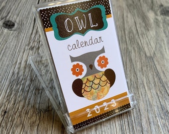 2024 Mini Owl Desk Calendar (NOTE: business card size)