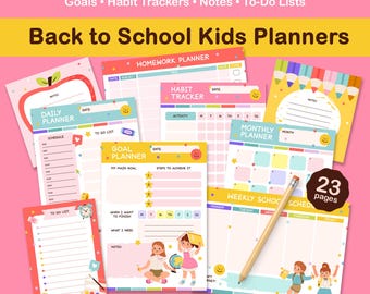 School Planner for Kids – Back to School, Daily & Weekly Schedule, PDF Printables