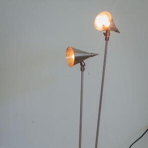 Vintage Metall Tischlampe von Harco Loor, Schreibtischlampe Memphis Stil, Retro Tischlampe, Lampe mit verstellbaren Kappen