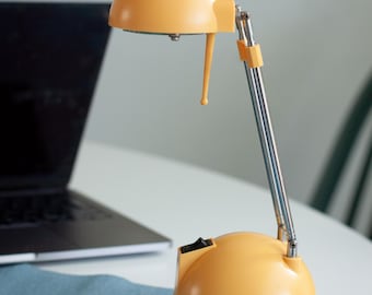 Postmodernistyczna teleskopowa lampa biurkowa firmy Mascot Lighting z lat 80., lampa w stylu Memphis, oświetlenie retro