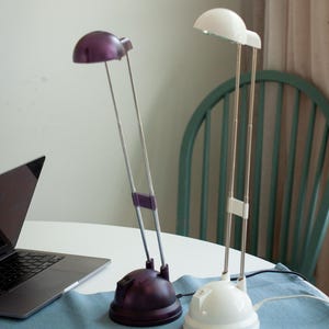 Vintage Desk Lamp, Telescopic Desk Lamp Ikea Espressivo, Adjustable Purple Lamp, 1980s Lamp, Retro Lighting