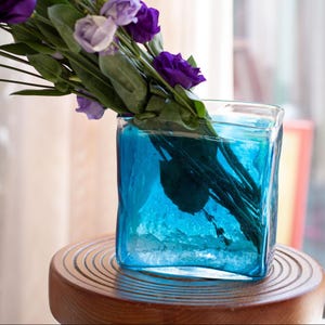 Beautiful Mid Century Art Glass Vase, Exquisite Home Decor Gift