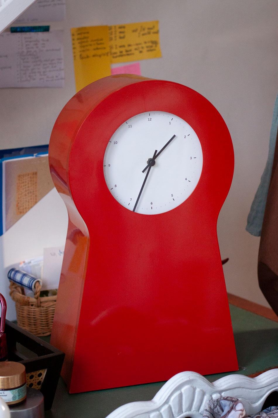 Ikea Ps Clock Red - Etsy