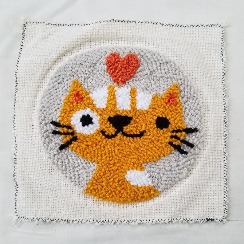 Cutie Cat Punch Needle Kit Beginner Punch Needle Kit Etsy