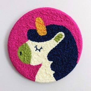 Anna&#39;s Unicorn Needle Kit - Beginner Punch Needle Kit - Choose Your Color!