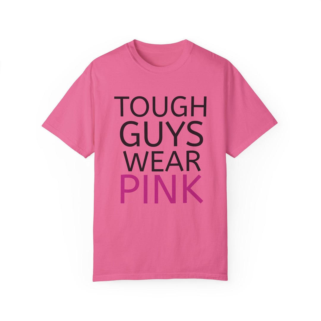 Shop4Ever Kids Tough Guys Wear Pink Breast Cancer Awareness Graphic Child S Youth T Shirt Large Black