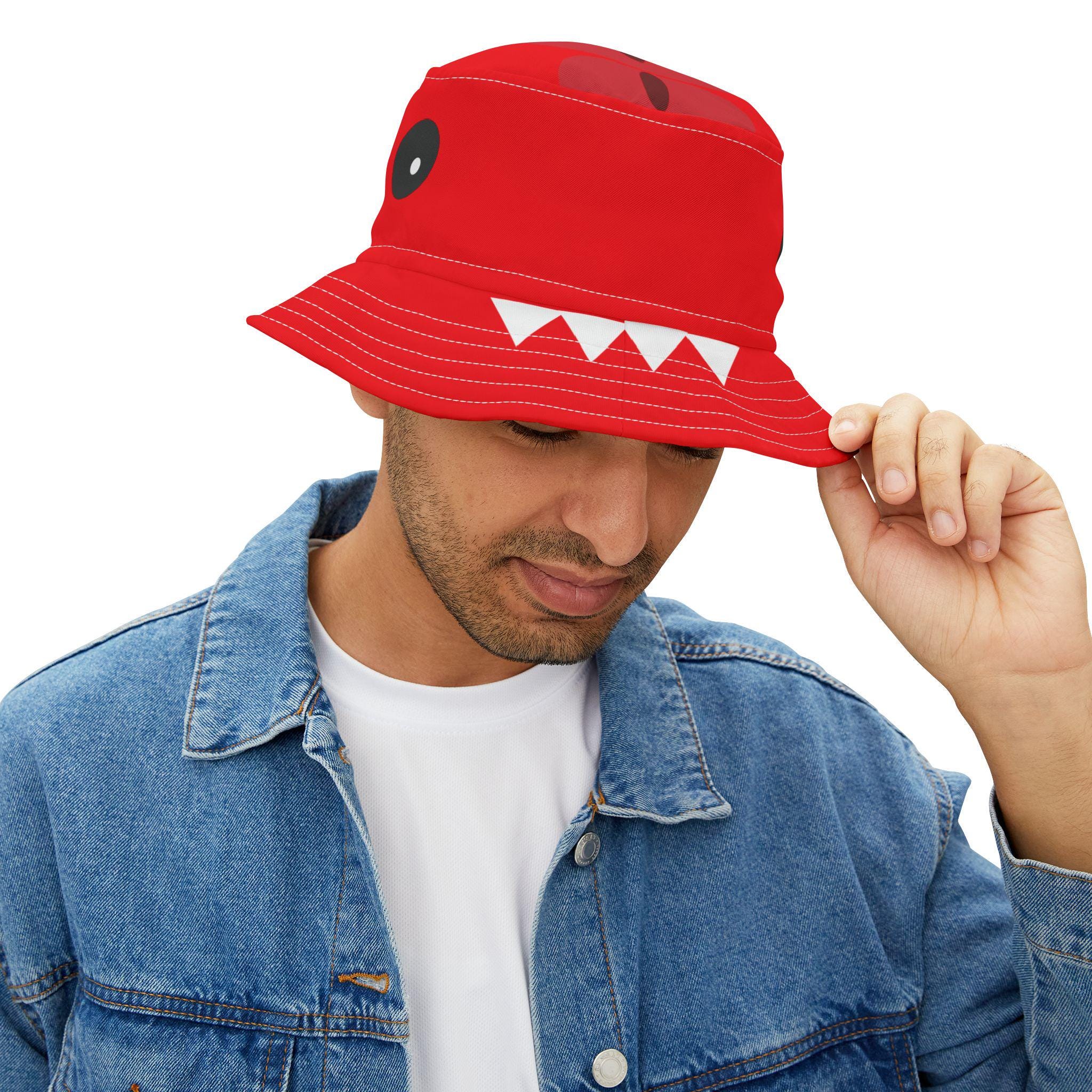 Dino Kid Inspired 99 Nights in the Forest Bucket Hat, AOP Cosplay
