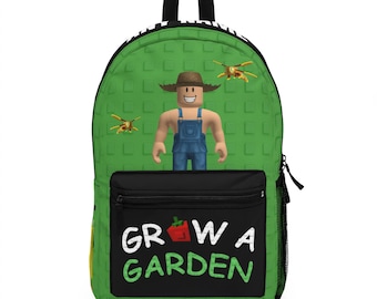 Grow a garden inspired sam racoon and chicken jockey, love roblox, gamers lovers Personalizade for Backpac Backpack