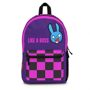 Infected like a boss regretevator bunny blue roblox, Personalized for Backpack for school, travel Backpack
