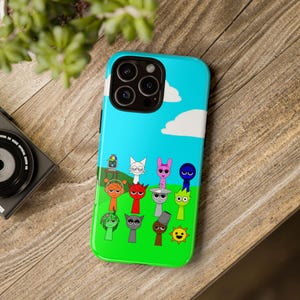Sprunki Case Featuring Whimsical Cartoon Characters, Tough Cases, Cute Gift for Kids, Unique Design, Fun Accessory, Vibrant Artwork