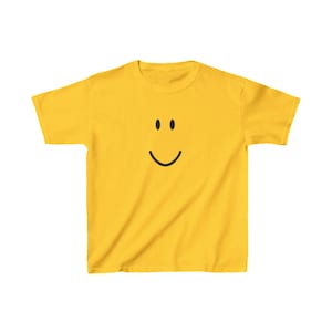 Slap battle Roblox noob face guideman Kids Heavy Cotton™ Tee