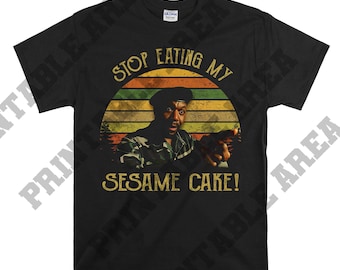 Captain Wanta Stop Eating My Sesame Cake Vintage Men Unisex T shirt, T-shirt, Tshirt MO80