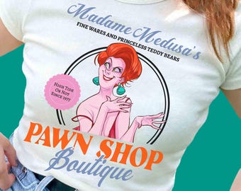 Disney Madame Medusa Shirt | The Rescuers Villain’s Pawn Shop T-shirt | Disneyland Trip Family Matching Outfits | Aesthetic Gift R262