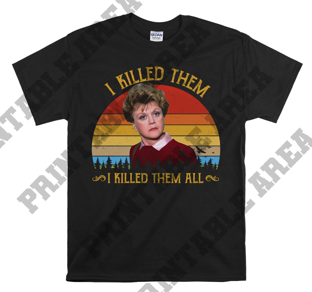 T-Shirt Donna Jessica Fletcher - La Signora In Giallo - Maglietta Vintage In Cotone Organico 140 Gr, Murder Shirt, Stile Retrò - 4