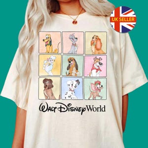 Książka ze zdjęciami psów Disneya Pluto Dug Slinky Lady i Tramp | Koszulka Disney Dogs World | Koszulka Walt Disney World Pets | Estetyczny prezent 143 zł