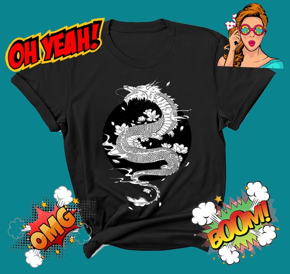 Cool Dragon Yin-yang T-shirt MU1 - Etsy