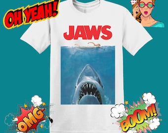 Jaws Retro Movie Men Unisex T shirt, T-shirt, Tshirt MU32