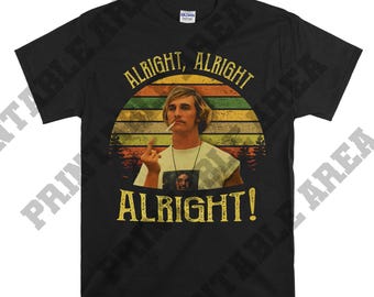 Dazed and Confused David Wooderson Vintage 1980s Movies TV Show Men Unisex T shirt, T-shirt, Tshirt MO115