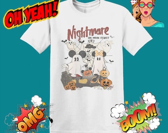 Disney, Todos los personajes, Pesadilla en Elm Street, Halloween, Camiseta unisex para hombre y mujer, Camiseta, Camiseta MU95