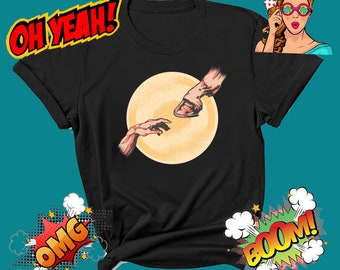 Creation Of Man And Horse T-shirt, Funny Tee, Parody Tshirt, Christmas Xmas Novelty Men Women Unisex T shirt MU10