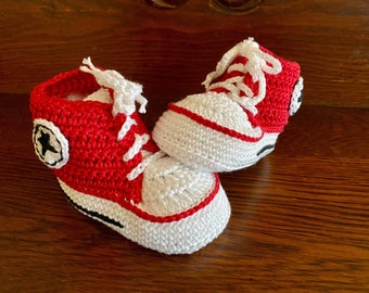 Handmade Crochet Baby Converse Sneakers
