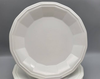 Vintage Homer Laughlin Colonial White Dinner Plates - Set of 4 1960s, Excellent Condition Mid Century Modern Style for your Retro kitchen