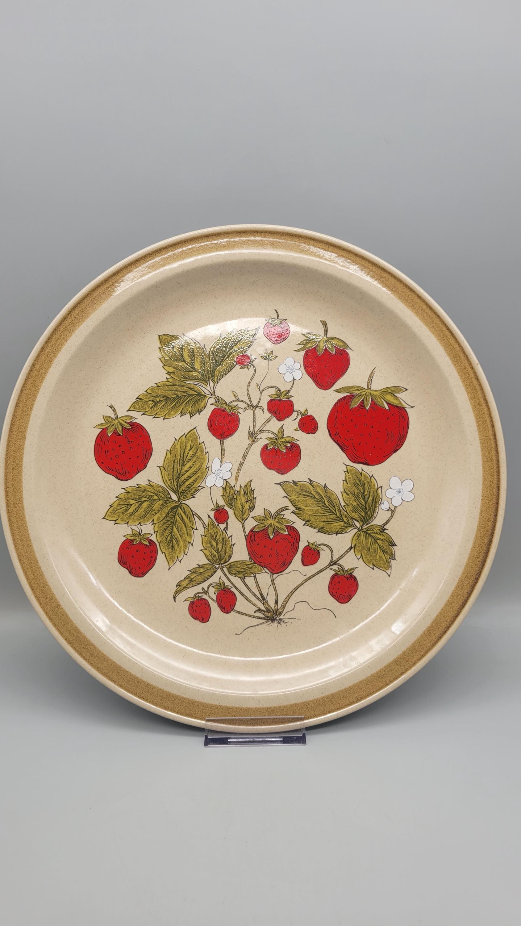 Vintage Stoneware Strawberry Patch - Etsy
