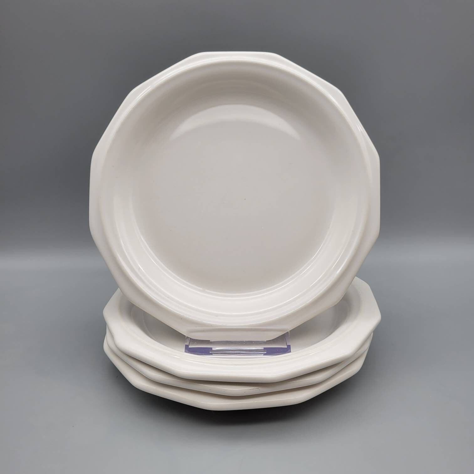 Vintage Pfaltzgraff Heritage White Stoneware Side Salad Plates MCM Dinnerware Elegant Dishes Vintage Mid Century Modern Dishes