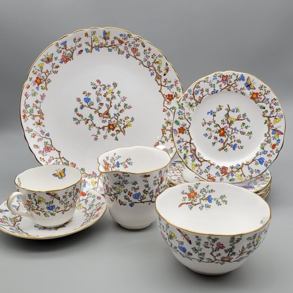 Vintage Shanghai by Spode aka Summer Blossom Replacement Pieces - Pick Your Piece Antique Bone China