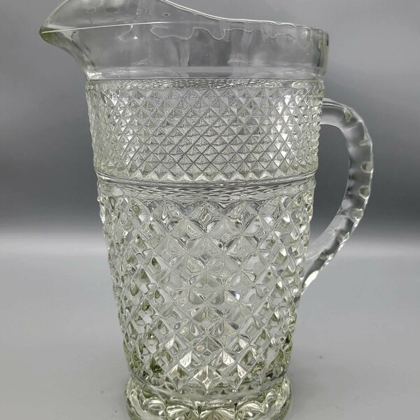 Vintage Anchor Hocking Wexford Large Water Pitcher McM Vintage Barware Vintage Glassware Mid Century Barware Serving Pitcher