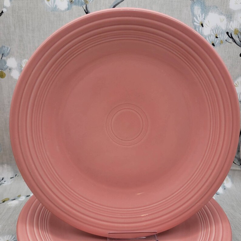 Vintage Homer Laughlin Fiesta Ware Rose Pink Dinner Plate Vintage