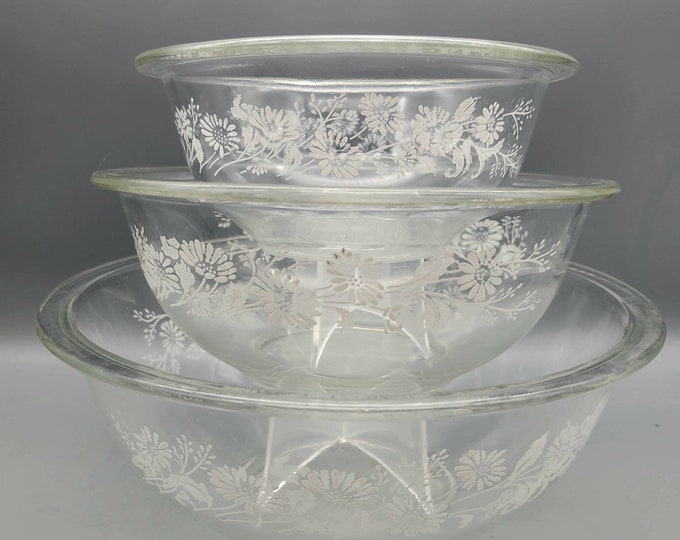Vintage Pyrex Mixing Bowl Set Vintage Corning Colonial Mist Bowl Set ...
