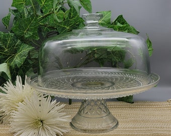Vintage Pedestal Cake Stand Wexford by Anchor Hocking Mid