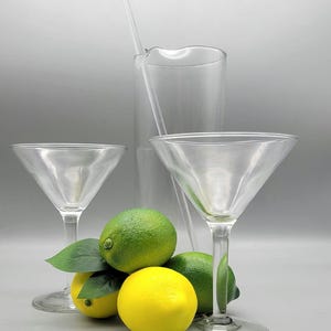 Classic Martini Glasses Vintage Libbey Fundamentals Martini Pitcher Set Vintage Barware Vintage Cocktail Glasses stemware