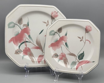 Vintage Mikasa Silk Flowers Octagonal Plate Replacement Dishes
