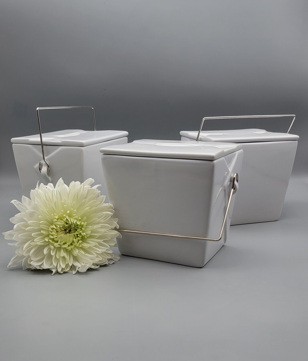 Ceramic Chinese Take Out Bowls Versatile Set of 3 for Stylish Dining