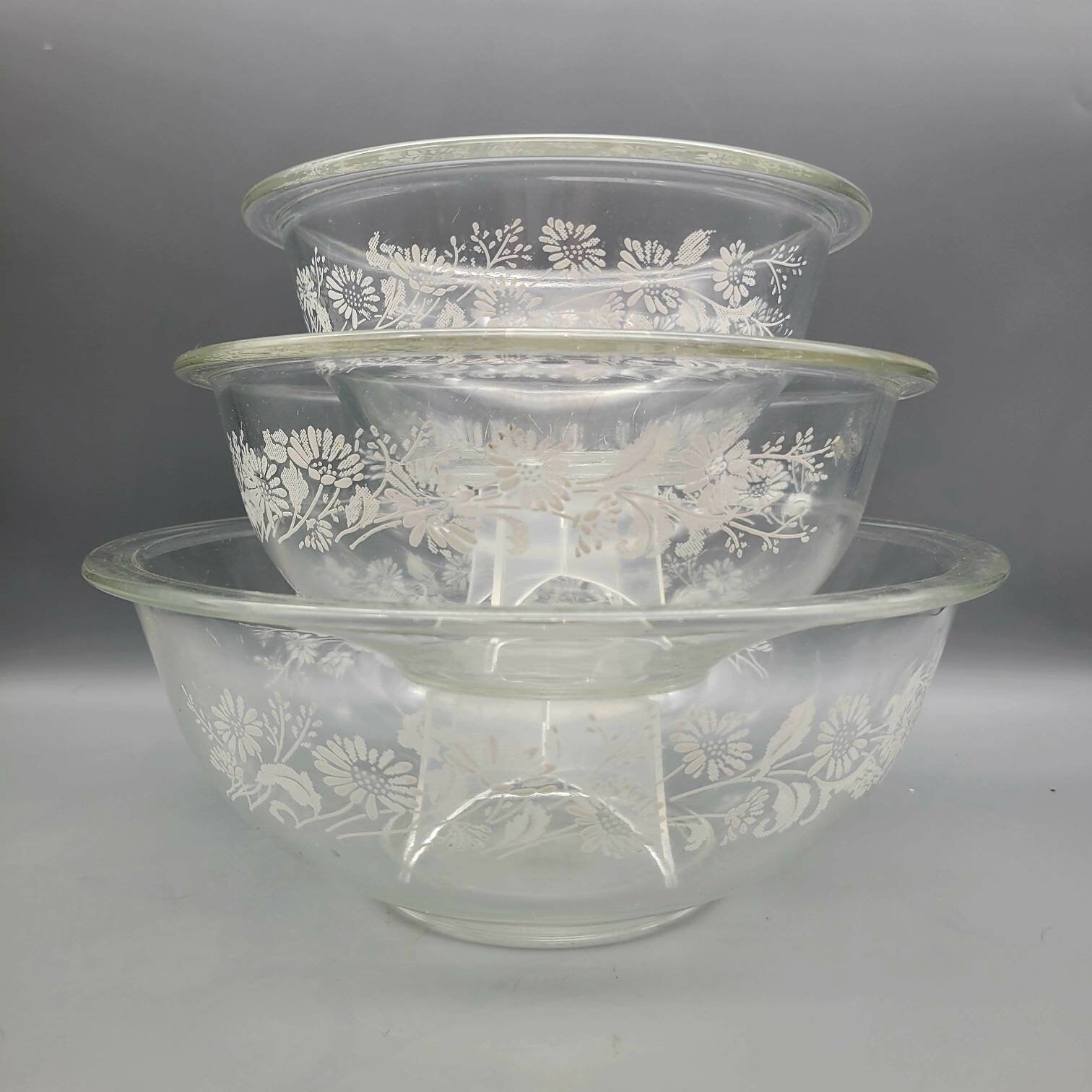 Vintage Pyrex Mixing Bowl Set Vintage Corning Colonial Mist Bowl Set ...