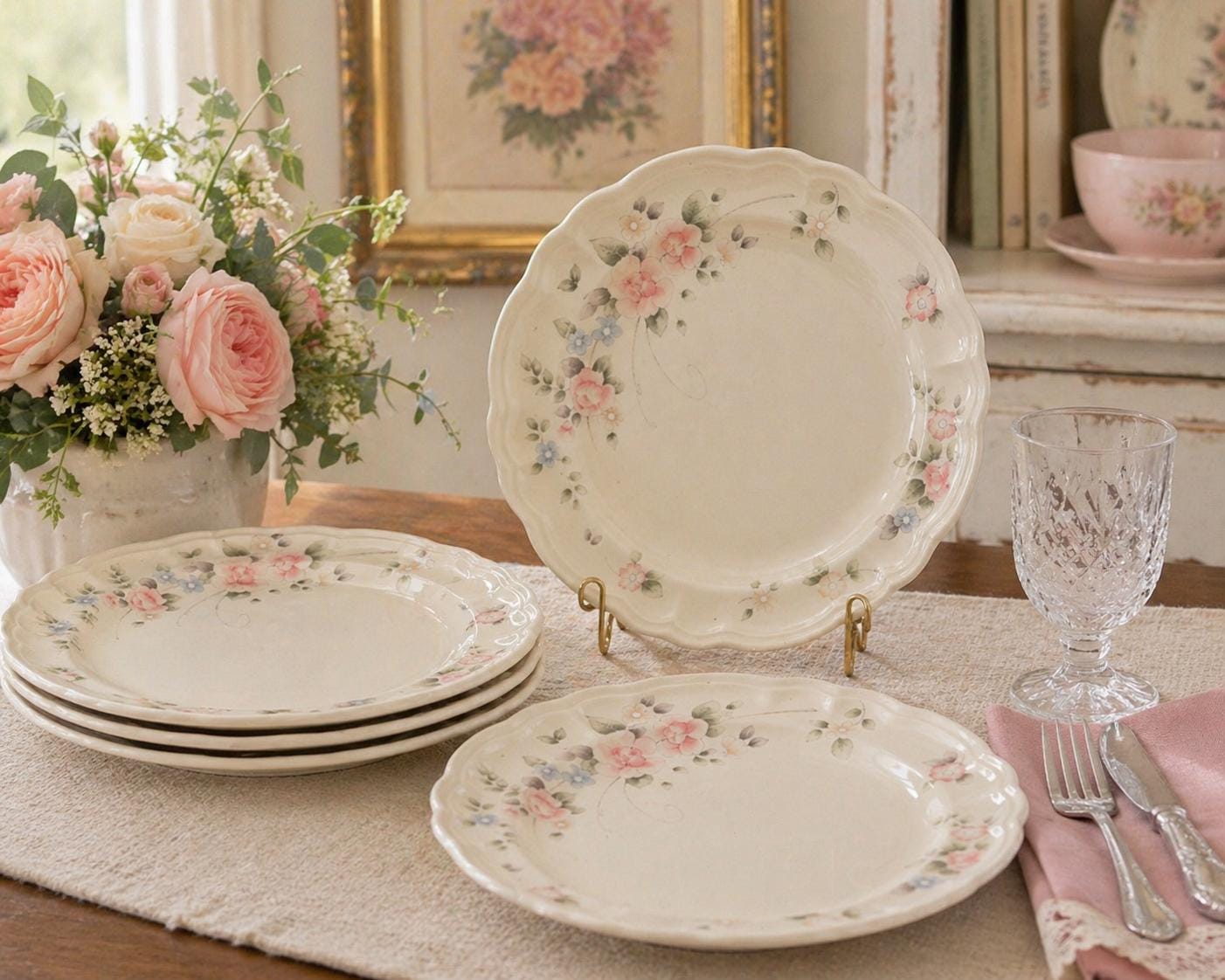 Tea Rose Pfaltzgraff Dishes Set - Etsy