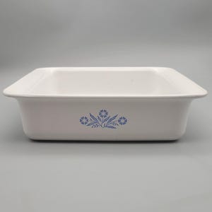 Vintage Corning Ware Blue Cornflower Square Baking Dish p-322 Baker Casserole Vintage Corningware Corelle Blue Retro Cookware Kitchen