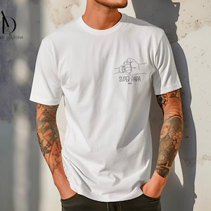 Personalized dad t-shirt / Dad with child&#39;s first names / dad birthday gift / father son t-shirt / Father&#39;s Day