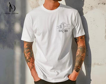 Personalized dad t-shirt / Dad with child's names / Dad's birthday gift / Father-son t-shirt / Father's Day