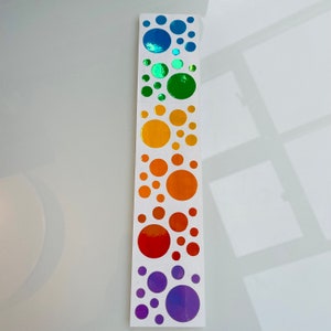 Very Rare, Extra Large, Vintage 1984, Pearlescent, Mrs Grossman’s, Rainbow Colours, Bubbles/Circles Sticker Strip