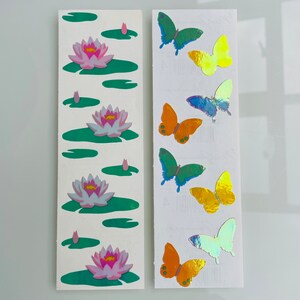 Set of Two Rare Vintage 1980's Mrs Grossman's Pearlescent Sticker Strips