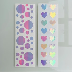Set of Two Rare Vintage 1980's Mrs Grossman's Pearlescent Sticker Strips