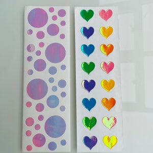 Set of Two Rare Vintage 1980's Mrs Grossman's Pearlescent Sticker Strips