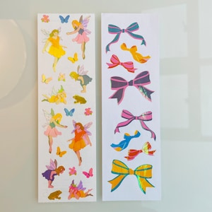 Set of Two Rare Vintage 1980's Mrs Grossman's Pearlescent Sticker Strips