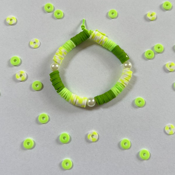 Cute kiwi/lime summer bracelet.