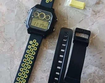 Black and Yellow Casio AE-1300WH - Custom Mod AE1300